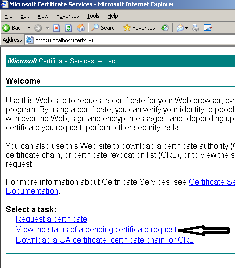 Microsoft Certificate Authority Services