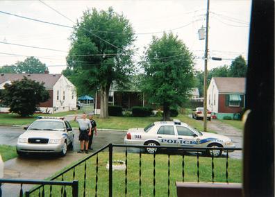 LMPD Harassment - "Wow, harassing Ms. Marshall is fun and we get away with these crimes, let me stick my head out so I can get in the picture."